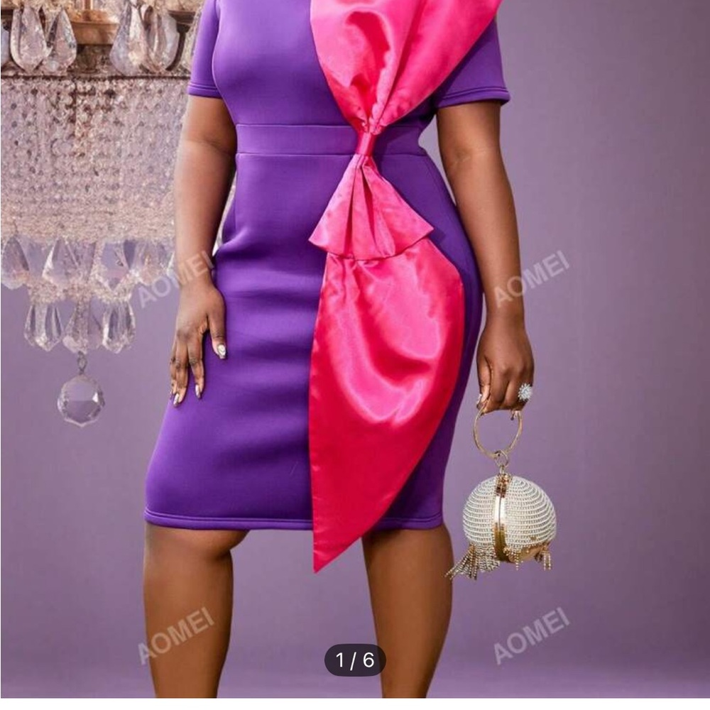 Purple and Pink Women's Dress